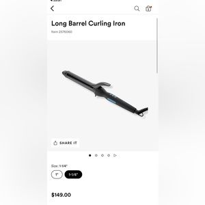 Bioionic 1.25in Long Barrel Curling Iron